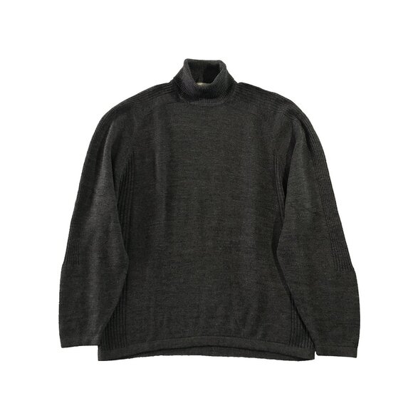 Direction Sweater Mens Size M Dark Gray Lightweight Knit Turtleneck Pullover - Picture 1 of 6